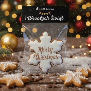 Piernik świąteczny Śnieżynka ręcznie robiony