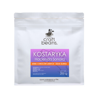 Kawa ziarnista Specialty Kostaryka HACIENDA SONORA SL-28 200g