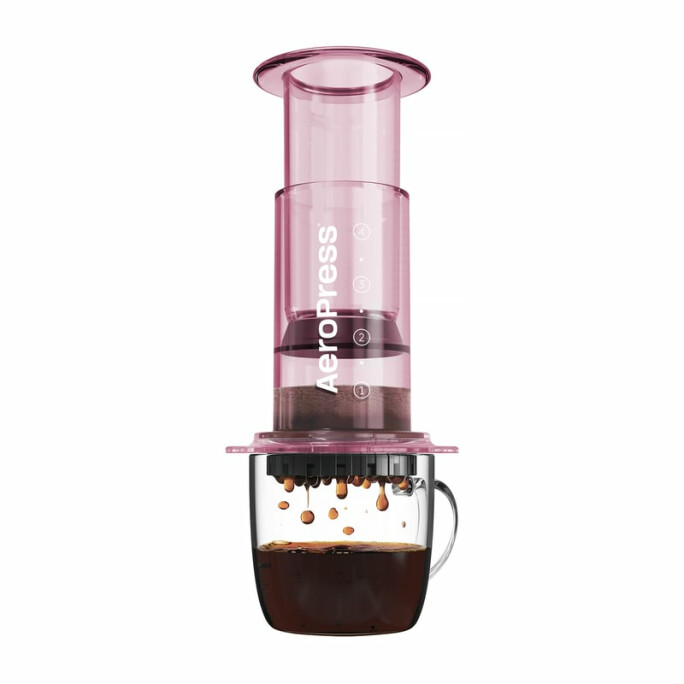 AeroPress Clear Pink - Zaparzacz do kawy różowy #1