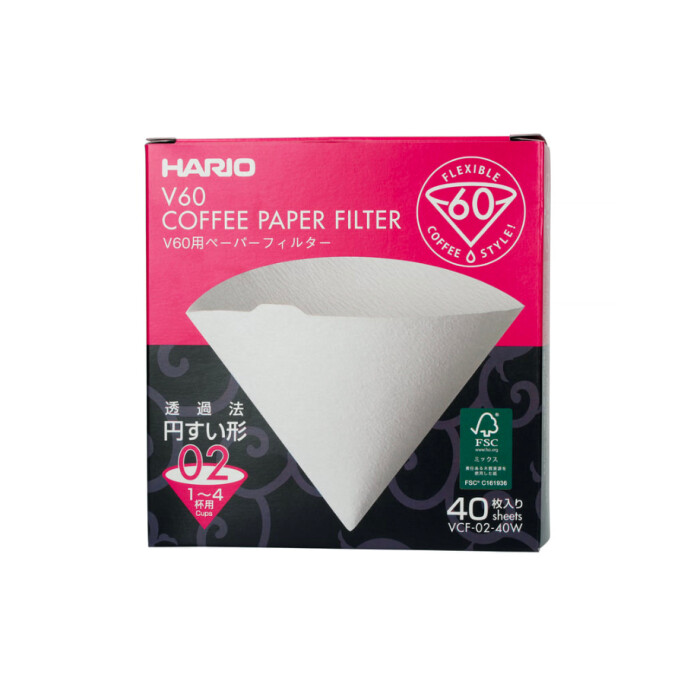 Filtry papierowe Hario V60-02 - 40 sztuk #1