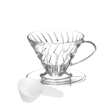 Plastikowy drip Hario V60-01 - przezroczysty