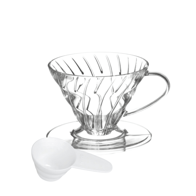 Plastikowy drip Hario V60-01 - przezroczysty #1